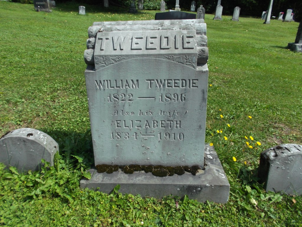 William  Elizabeth Tweedie Headstone, Glassville United Church Cemetery