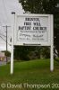 Church sign cnr of NB Route 105 and Tapley Rd