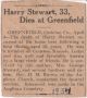 Harry Stewart obituary