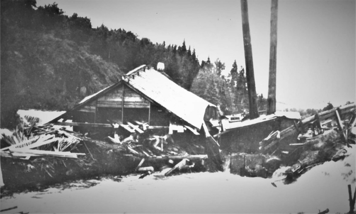 Esdraelon sawmill during flood, 1921