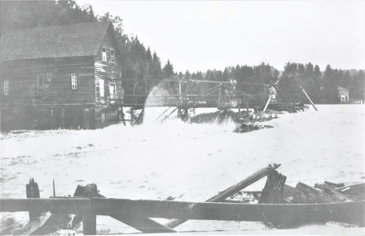 Flooded grist mill, 1921