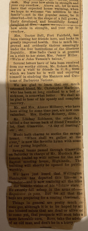 Glassville News 1890_Part 1