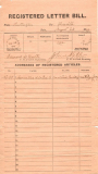 Postmaster Registered Letter Bill 1899