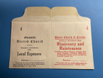 Collection envelope from the Glassville United church dated Jan 30 1944